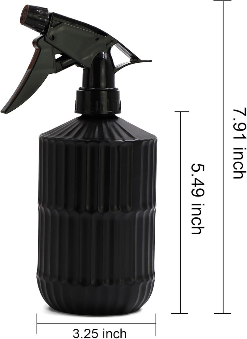 OFFIDIX Glass Spray Bottle, Pressure Watering Can, Indoor Plant Mister, Adjustable Nozzle Watering Glass 0.45L/15.22oz Spray Bottle for Garden Plants Cleaning Solutions (Black) - Image 2